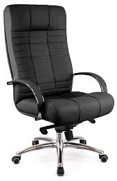 Кресло Everprof Atlant (Атлант) AL M Кожа Черный - Фото предпросмотра