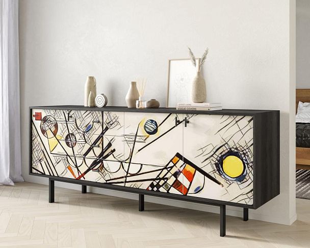 Комод с тремя дверками и тремя ящиками Emerson by Kandinsky арт EM07/Print_01 - Вид 3