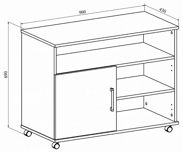 Тумба комбинированная Офис ОФ-23 - Вид 4