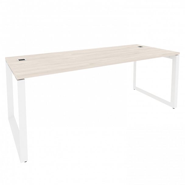 Стол руководителя "Onix direct" O.MO-SRR-6.8 денвер светлый/белый - Вид 1