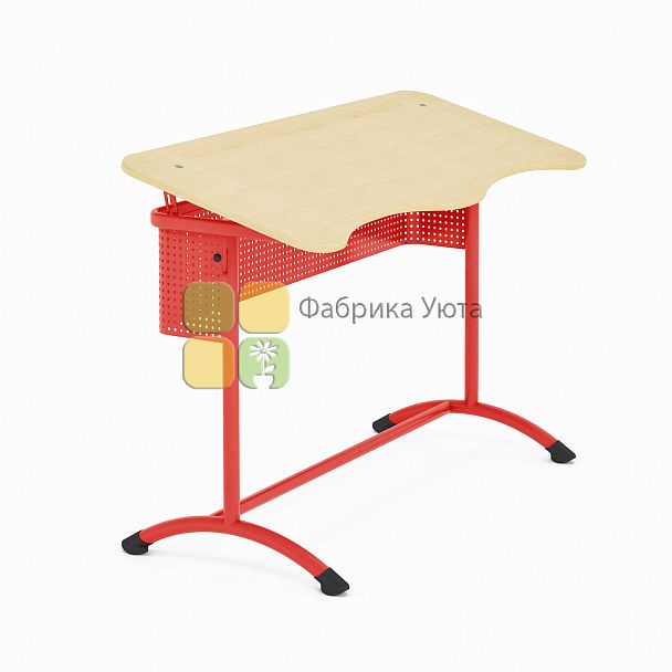 Парта двухместная ЭКСТРА (Р) с угл. накл. стол. и перф. экраном, рег  (4-6 гр) - Вид 4