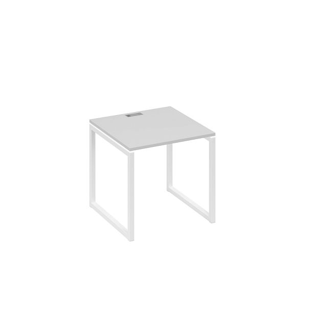 Стол письменный на металлокаркасе QUATTRO A4 А4 Б4 021 БП серый / металлокаркас белый - Вид 1