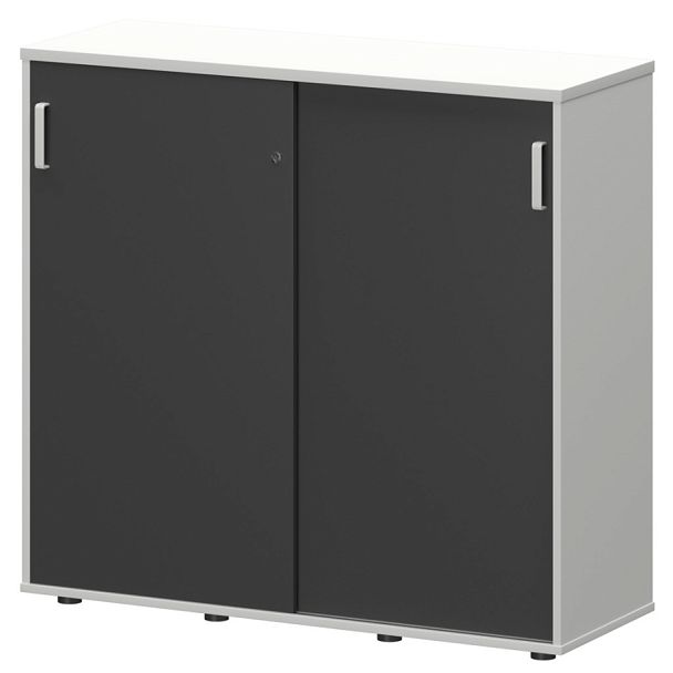 Тумба-купе СМТ-12.11К Тип1 Белый/Графит 1236x444x1150 Смарт - Вид 1