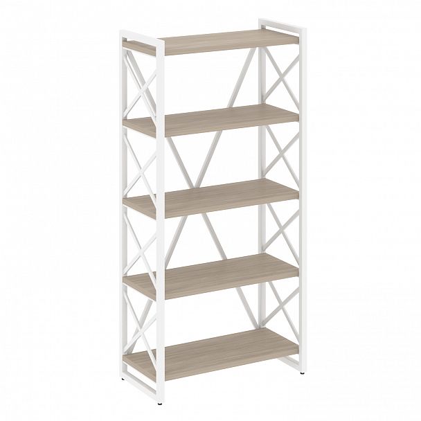 Стеллаж на опорах "Loft" VR.L-MST.O-5.8 дуб аттик/белый - Вид 1