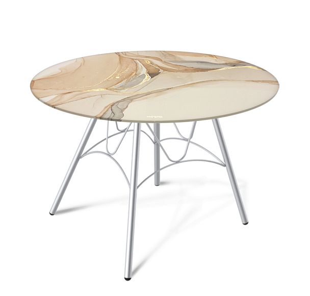 Столик журнальный Sheffilton SHT-S100/TT32 60 СТЕКЛО/МДФ хром лак/дымчатый топаз - Вид 1