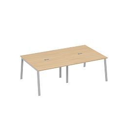 Стол переговорный 240 на металлокаркасе TRE A4 А4 Б3 134-2 БП натуральный дуб / металлокаркас серый - Фото предпросмотра