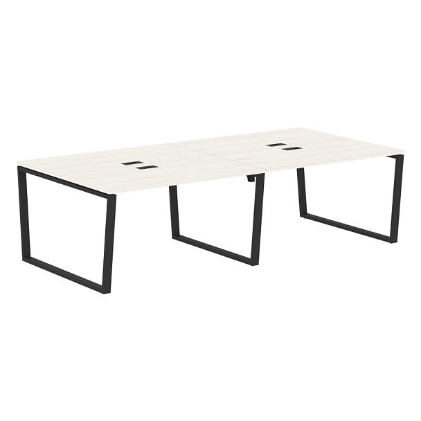 Стол 4-х местный EVWST 2713 Ясень Траун/Черный 2726х1346х750 EDIS - Вид 1