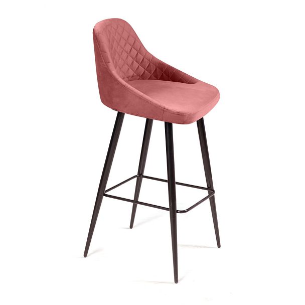 Стул барный Douglas ромб, бархат пудровый 15 - Вид 1