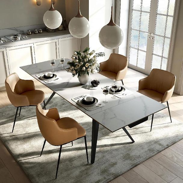 Стол раскладной Rhein (140+40+40), керамика глянцевая Lemurian Blue - Вид 4