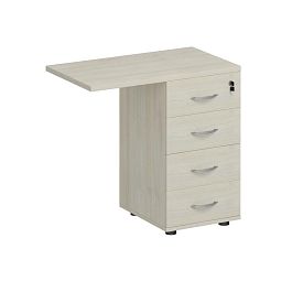 Тумба приставная 4-х ящичная с замком Комфорт КФ К.310 ДШ дуб шамони - Фото предпросмотра