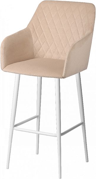 Барное поворотное кресло Барли К, Confetti cream/белый - Вид 2