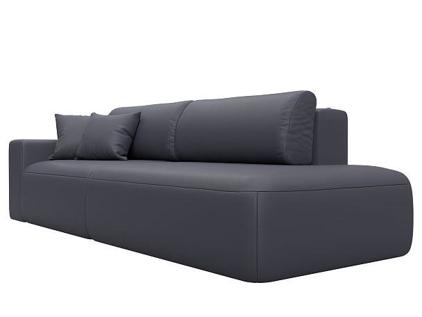 Диван прямой Лига-036 НПБ Модерн подлокотник слева Экокожа серый - Вид 3