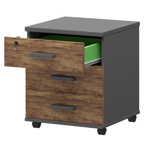 Тумба подкатная СМТ-3П Тип1 Графит/Таксония 450x434x620 Смарт - Вид 1