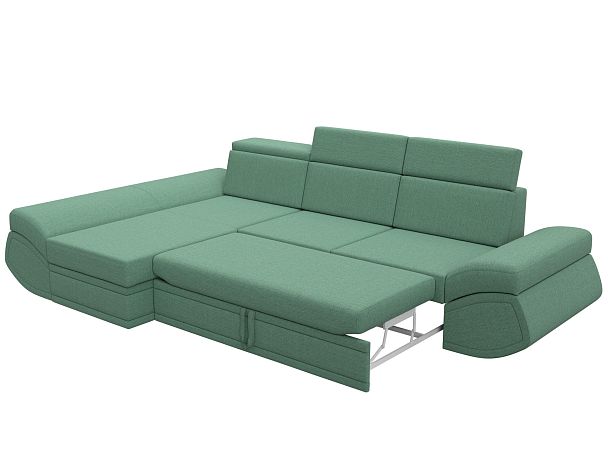 Диван угловой Лига-032 левый угол Рогожка зеленый - Вид 7