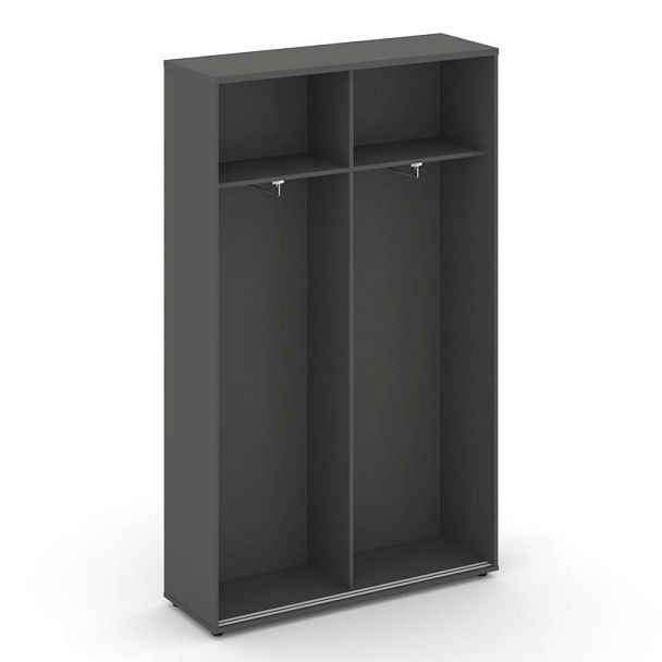 Стайл Проджект Шкаф-купе для одежды SN.SHK-003 Антрацит/Антрацит/Белый/Черный Ручки 1200*400*1982 - Вид 2