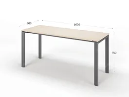 UNITY РМС6-16 ДУБ СОНОМА Стол на металлокаркасе прямой 1600х600х750 - Фото предпросмотра