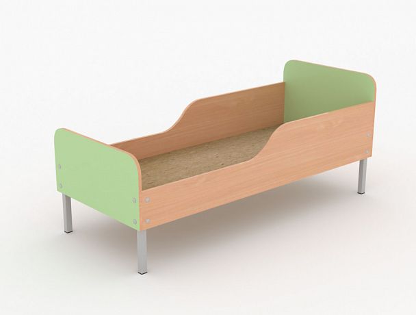 Кровать детская с бортиками на металлических ножках КНД-007, 1400 - Вид 1