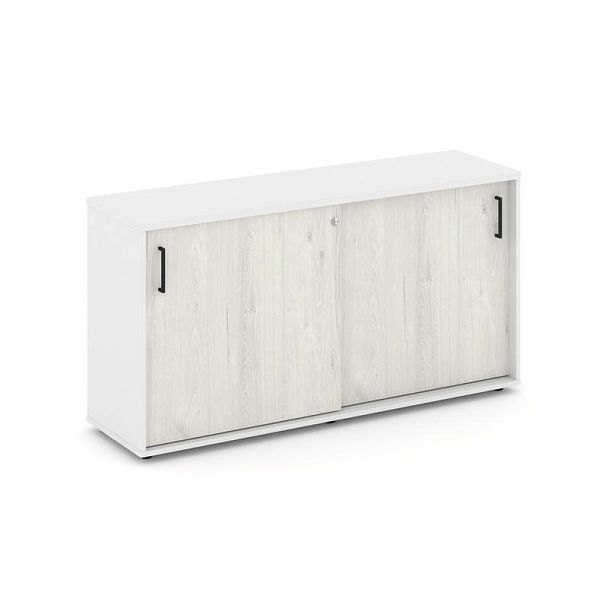 Стайл Проджект Тумба опорная/приставная SN.TOP-143 Белый/Белый/Дуб Наварра/Черный Ручки 1632*400*750 - Вид 1