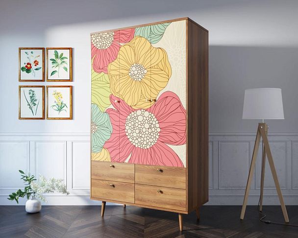 Шкаф трехстворчатый Berber принт 5 арт BB02/Print_05 - Вид 3