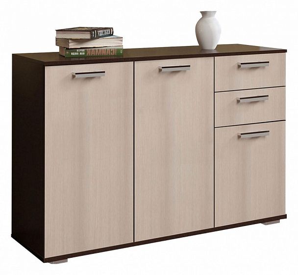 Комод "Стандарт №3" NEW (1200х828х460) венге/лоредо - Вид 1