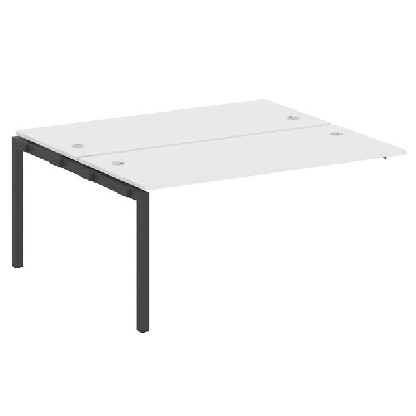 Metal System Quattro Р. ст. криволинейная на П-образном м/к 50БП.РАС-СА-2.4 Белый/Антрацит металл 1600*2435*750 - Вид 1