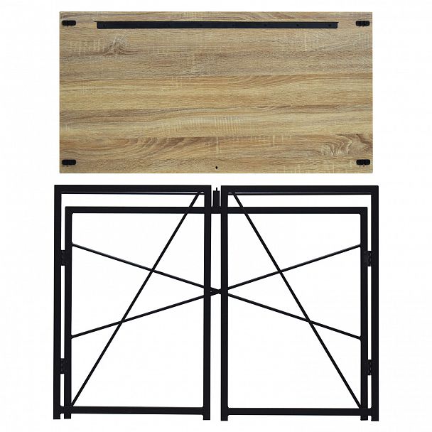 Стол на металлокаркасе BRABIX "LOFT CD-002", 1000х500х750 мм, складной, цвет дуб натуральный, 641214 - Вид 8