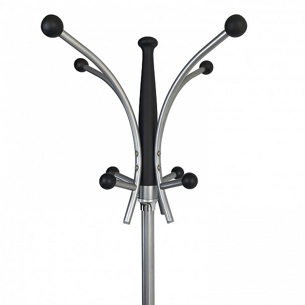 Вешалка-стойка BRABIX "CR-848" на мраморном диске, металл, 4+3 крючка, цвет коричневый, 606435 - Вид 3