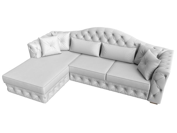 Диван угловой Артис левый угол Экокожа белый - Вид 5