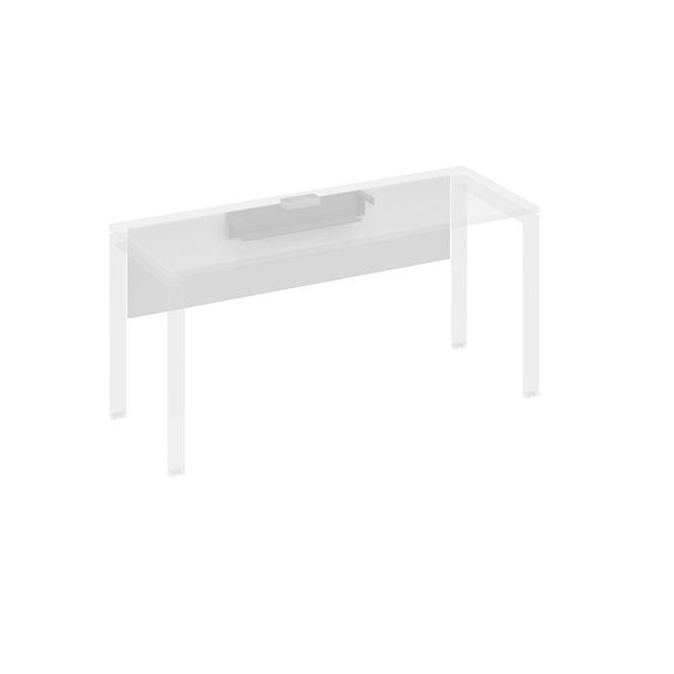 Экран стола 180 с кабель-каналом A4 А4 Б 844 БП белый премиум / металлокаркас серый - Вид 1