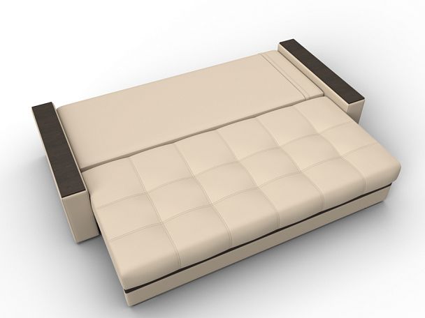 Диван прямой с декором Лига-096 НПБ Экокожа бежевый - Вид 8