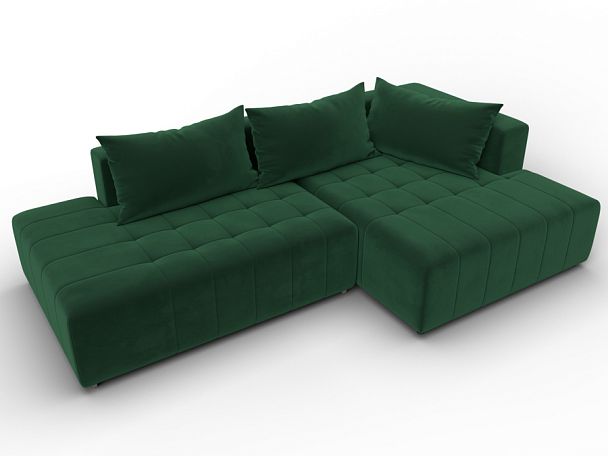 Диван угловой Лига-103 НПБ угол правый Велюр зеленый - Вид 6