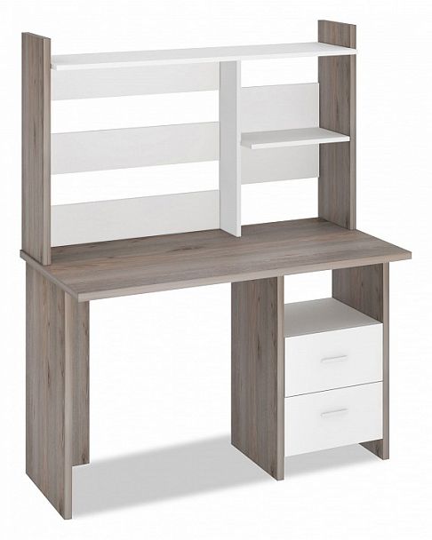 Стол компьютерный Домино Лайт СКЛ-Прям120+НКЛ-120 Белый/Нельсон - Вид 1