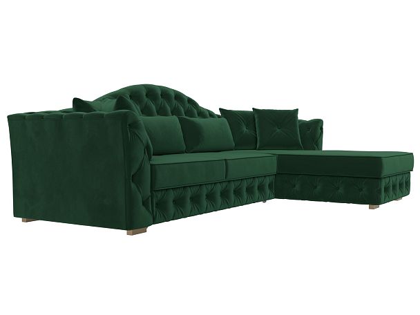 Диван угловой Артис правый угол Велюр зеленый - Вид 3