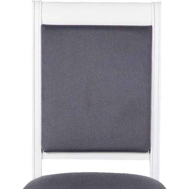 Комплект деревянных стульев с мягким сиденьем Бармс Белая эмаль/Серый велюр, 3 шт. - Вид 7