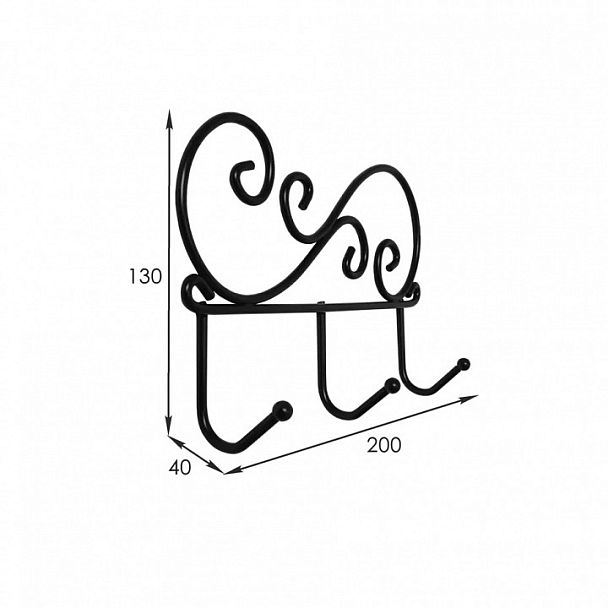 Вешалка настенная Кружева 3 - Вид 3
