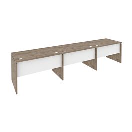 Onix Рабочая станция O.RS-3.2.7 Тиквуд темный/Белый бриллиант 3540*720*750 - Фото предпросмотра