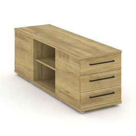 Rift Тумба опорная/приставная RF.TOPD-002 Дуб Винченцо/Металл Черный 1432*450*523 - Фото предпросмотра