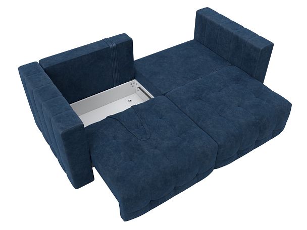 Диван прямой Лига-052 НПБ Велюр синий - Вид 8