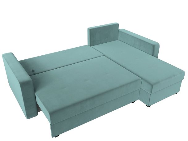 Диван угловой Ливерпуль Лайт правый угол Велюр бирюзовый - Вид 8