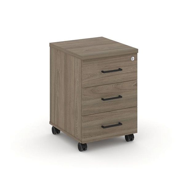 Стайл Проджект Тумба мобильная усил. колеса SN.TMU-002 Вяз Благородный/Черный Ручки 416*460*611 - Вид 1