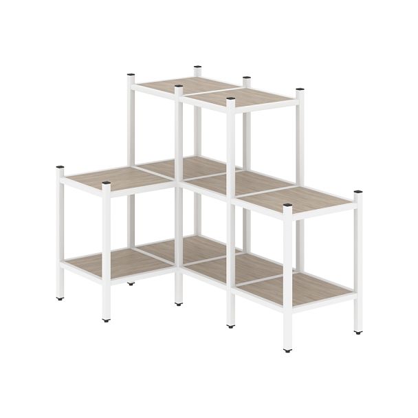 Loft Угловой внутренний стеллаж наборный VR.L-37 Дуб аттик/Белый металл 862*1278*1047 - Вид 1
