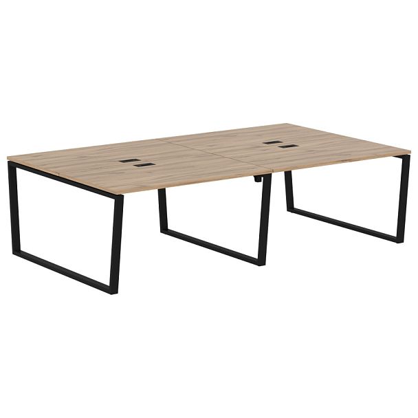 Стол 4-х местный EVWST 2716 Дуб Денвер светлый/Черный 2726х1606х750 EDIS - Вид 1