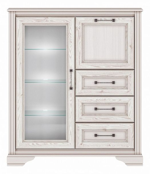 Тумба-витрина Стилиус с подсветкой B169-KOM1W1B3S - Вид 1