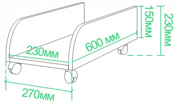 Подставка под системный блок Домино СП-30П Белый - Вид 2