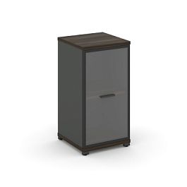 Concept Шкаф 1 узкая секция, 2 ниши CN.STU-213 RPB A Дуб Мали/Антрацит/Металл Антрацит/Прозрачный 420*420*818 - Фото предпросмотра