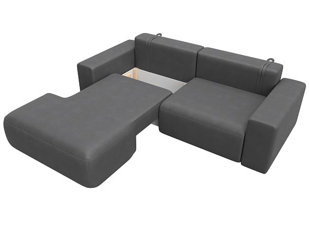 Диван угловой Лига-036 НПБ Классик левый угол Искусственная замша серый - Вид 7