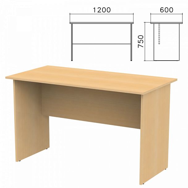 Стол письменный "Канц", 1200х600х750 мм, цвет бук невский, СК22.10 - Вид 1