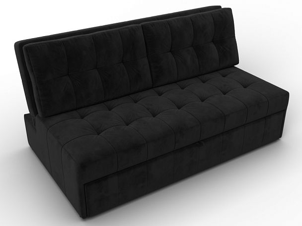 Диван прямой Лига-107 (160) Велюр черный - Вид 6
