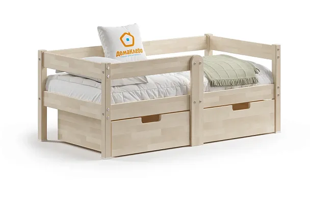 Кровать Легос компакт 700х1400, цвет натуральный, с ящиками - Вид 2