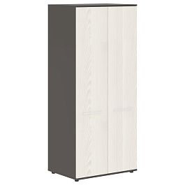 Шкаф для одежды ECWS 85 Ясень Траун/Белый/Мокко 852х600х1967 EDIS - Фото предпросмотра